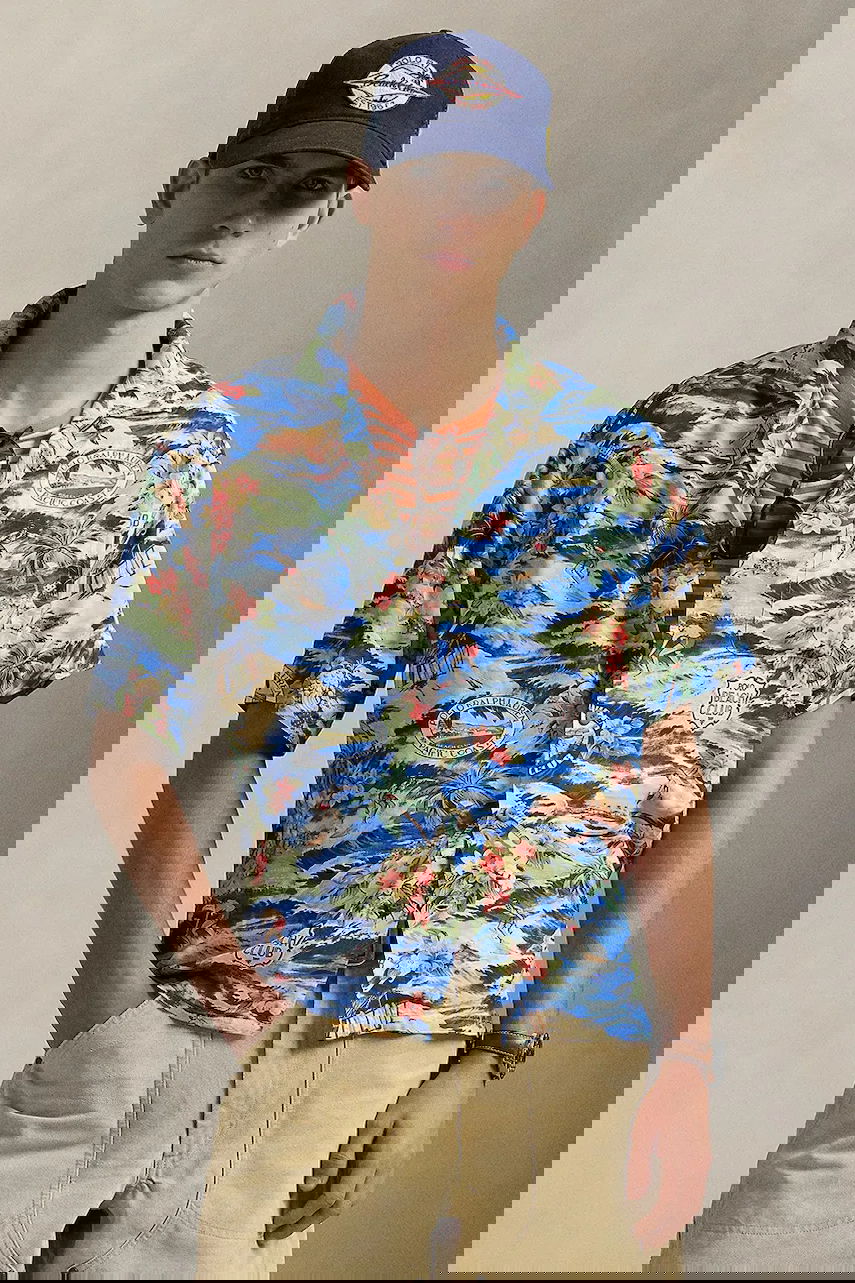 Риза Polo by Ralph Lauren Polo Beach Club Pacific Coast Tropical Print Sport Shirt Regular Fit Многоцветен | 710964795, 0