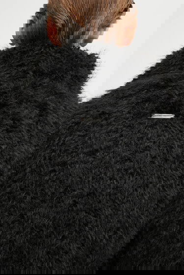 Яке HELIOT EMIL Heliot Emil Shaggy High Neck Jacket Черно | AW25.W.02.168.BLK01, 4