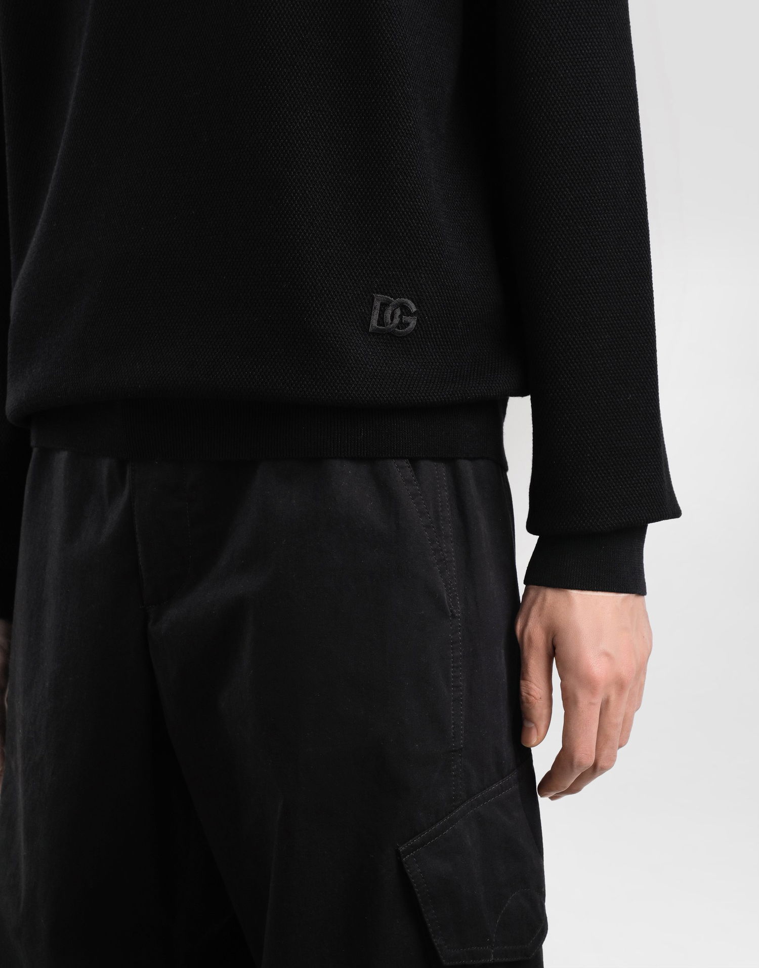 Пуловер Dolce & Gabbana Dolce & Gabbana Crew Neck Wool Pullover Черно | GXXADZJDVC0N0000, 1