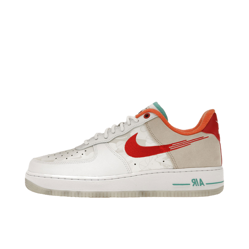 Кецове и обувки Nike Air Force 1 Low '07 PRM "Just Do It White Red Teal" Бежово | FD4205-161