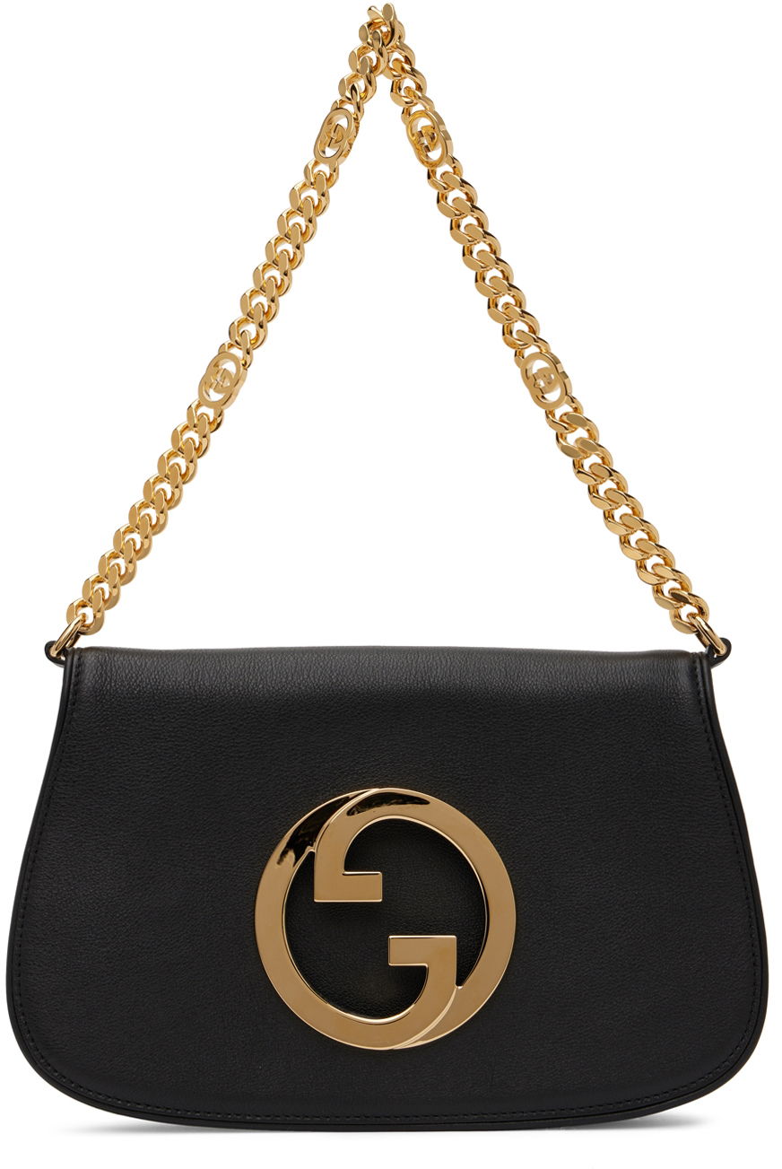 Чанта през рамо Gucci Interlocking G Blondie Shoulder Bag Черно | 699268 UXX0G, 0