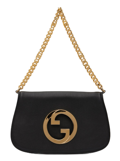 Чанта през рамо Gucci Interlocking G Blondie Shoulder Bag Черно | 699268 UXX0G