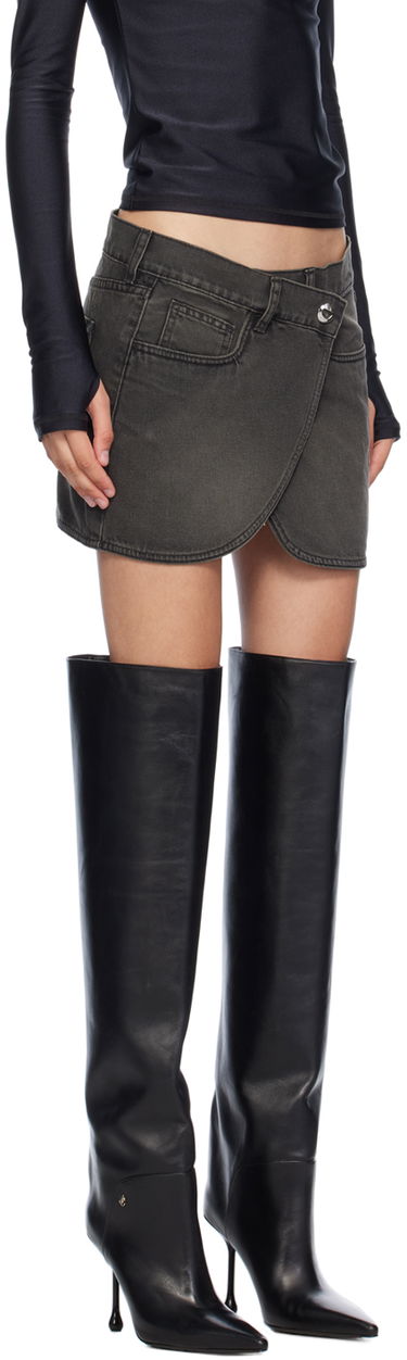 Пола Coperni Wrap Denim Mini Skirt Черно | COPJ24F2004, 1