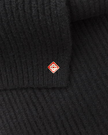 Шал Casablanca Rib Knit Scarf Черно | A-AW25-ACC-270-05, 1