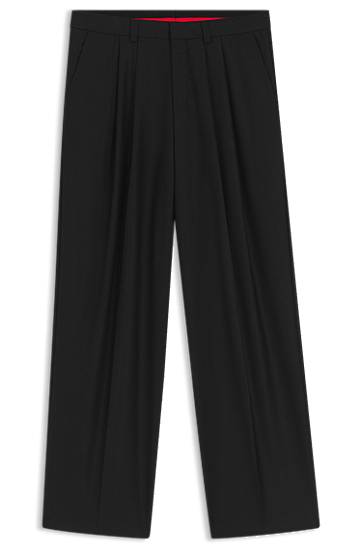Панталони BOSS Modern-Fit Wool-Blend Twill Trousers Черно | 50547242, 0