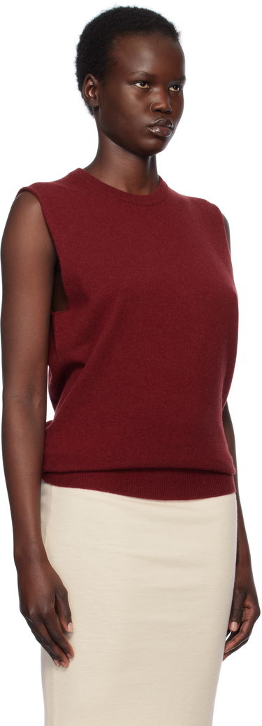 Пуловер Jil Sander Jil Sander Cashmere Sleeveless Top Червено | J02GP0017_J13201, 1