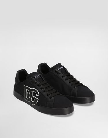 Кецове и обувки Dolce & Gabbana Dolce & Gabbana Portofino Light Strobel Canvas and Calfskin Черно | CS2343AE6298B956, 1