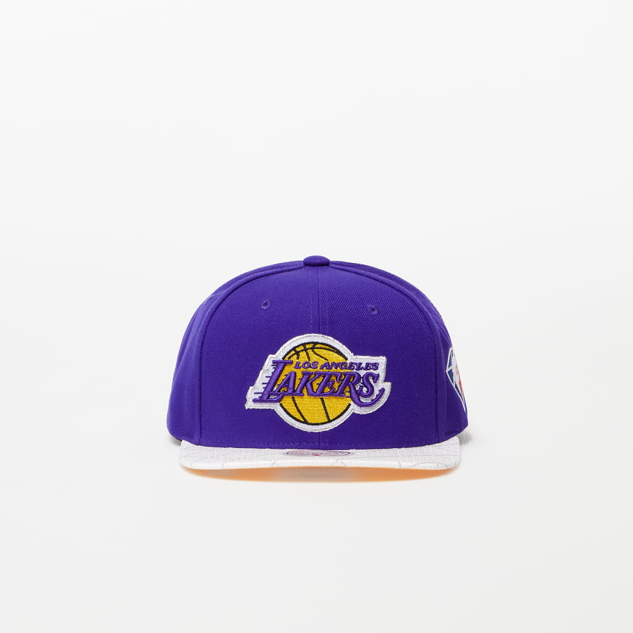 Шапка с козирка Mitchell & Ness NBA 75th Platinum Snaback Lakers Лилаво | 6HSSMM21067-LALPURP, 0