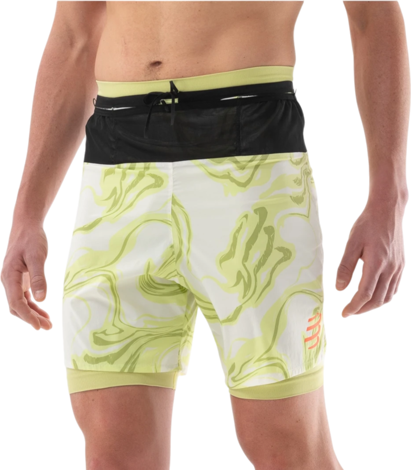 Къси панталони Compressport Compressport Trail Racing 2-in-1 Shorts Жълто | ashm3710-ashm3710050