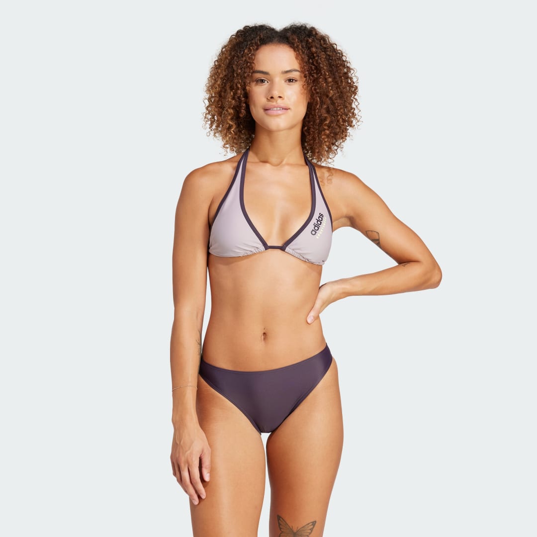 Бански adidas Performance Sportswear Neckholder Bikini Лилаво | IL7247, 0