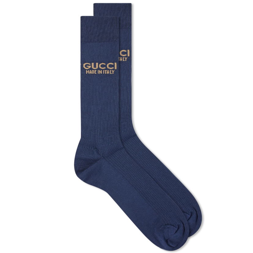 Бельо и чорапи Gucci Logo Socks Тъмно синьо | 774412-4GAHV-4100