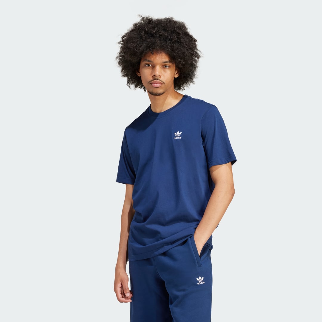 Тениска adidas Originals Trefoil Essentials T-shirt Тъмно синьо | IR9693, 1