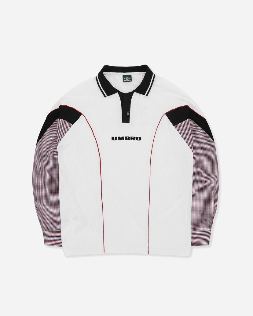 Поло тениска Umbro Long Sleeve Polo Shirt Бяло | UBMW0151FA105 WTH0001