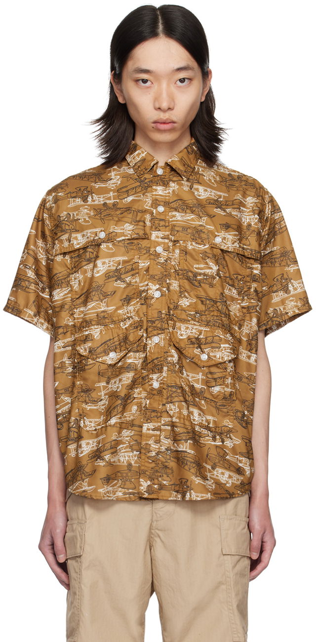 BEAMS PLUS Adventure II Biplane Print Shirt