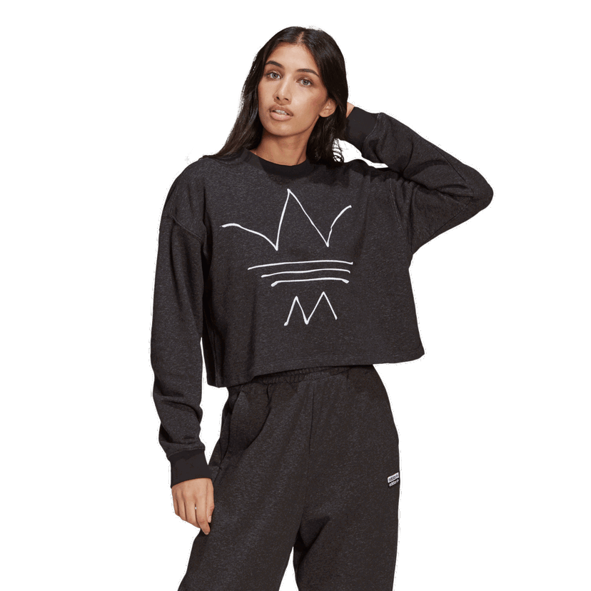 Суитчър adidas Originals Adidas Cropped Sweatshirt Черно | GN4347