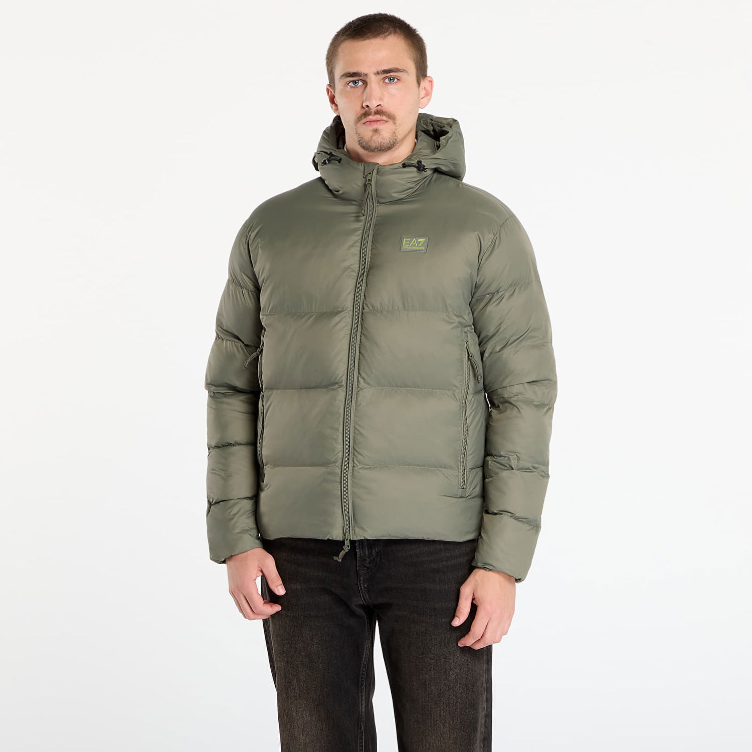 Пухо яке Emporio Armani Mountain Polar Big Logo Hooded Puffer Jacket Зелено | 7M000694AF15956U8142, 0