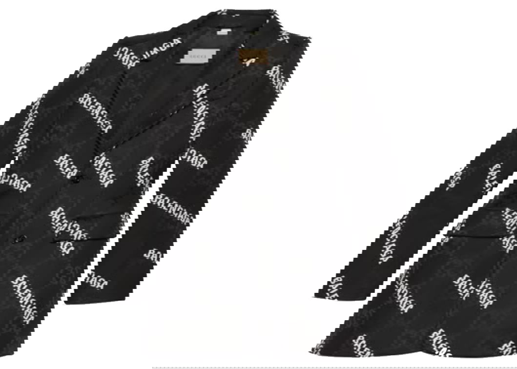 Яке Gucci Balenciaga x The Hacker Project Canvas Jacket Black Черно | 676014 ZAIBD 1000, 0