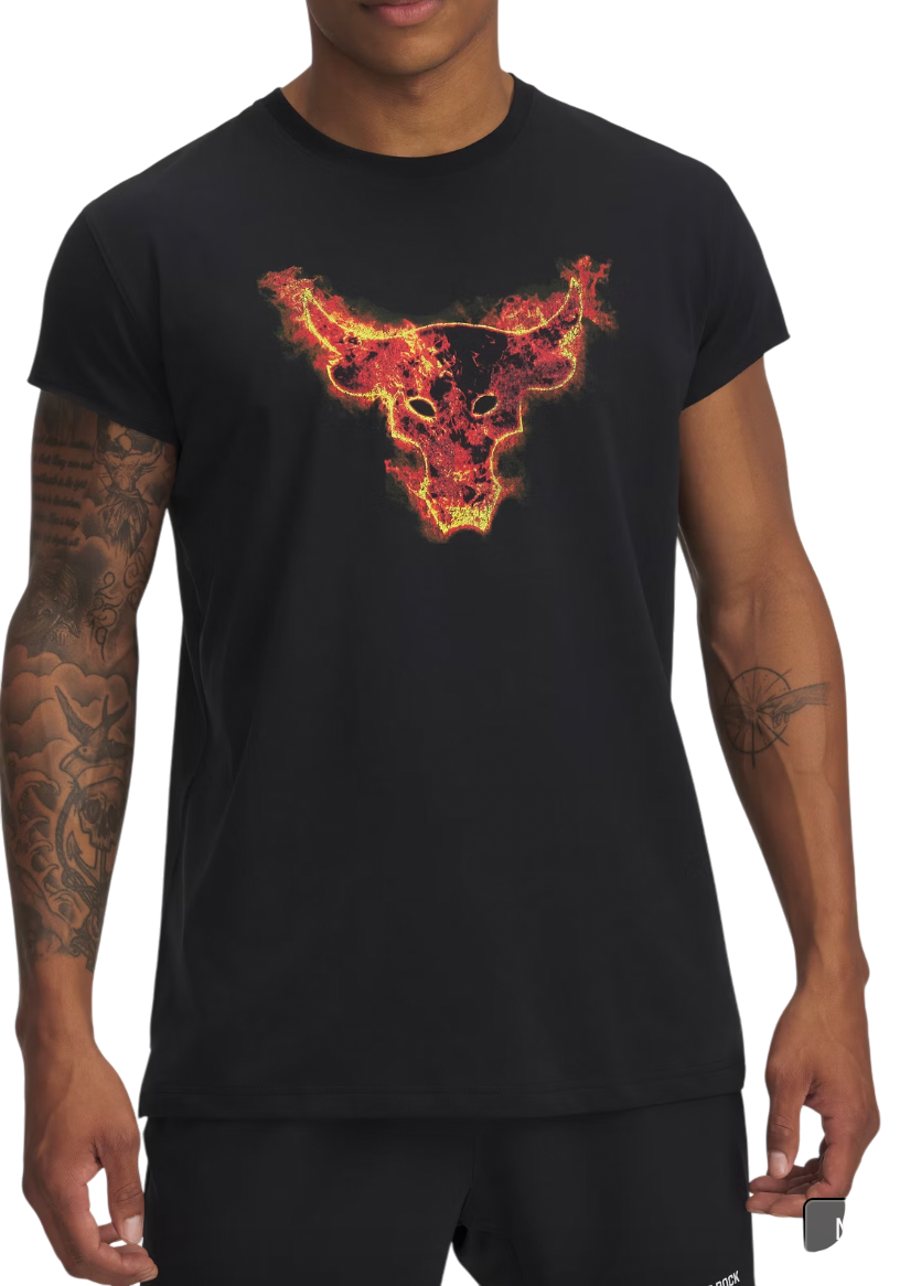 Тениска Under Armour Project Rock Cap Sleeve T-Shirt Черно | 1389940-001, 0
