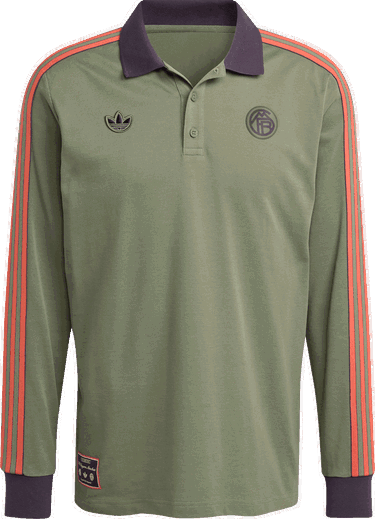Поло тениска adidas Originals FC Bayern Munich Icon Long Sleeve Polo Shirt Зелено | jn0253, 0