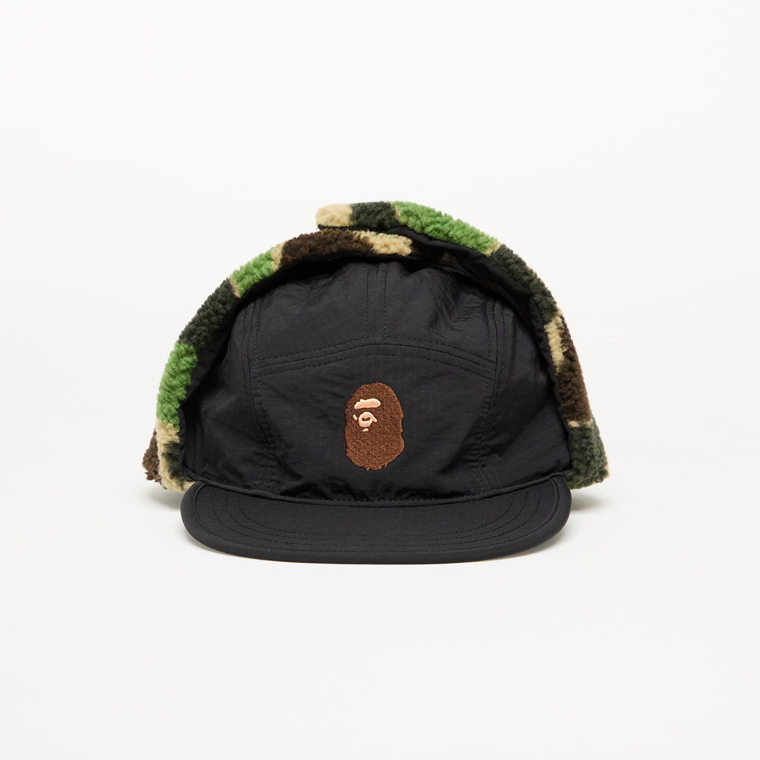Шапка с козирка BAPE A BATHING APE Abc Camo Puffy Flight Cap Черно | 001CPK801007M BLK, 0