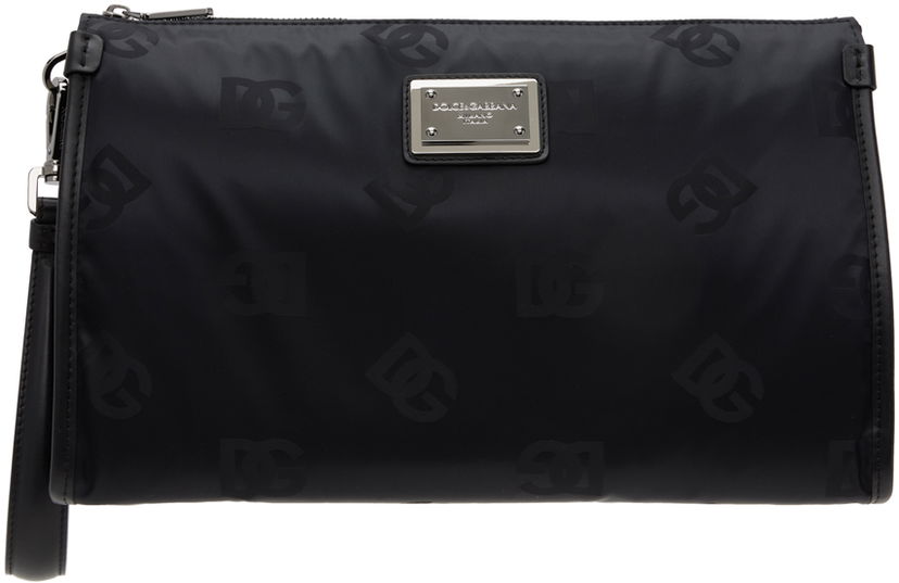 Дамска чанта Dolce & Gabbana Black Logo Pouch Черно | BP3233AG184