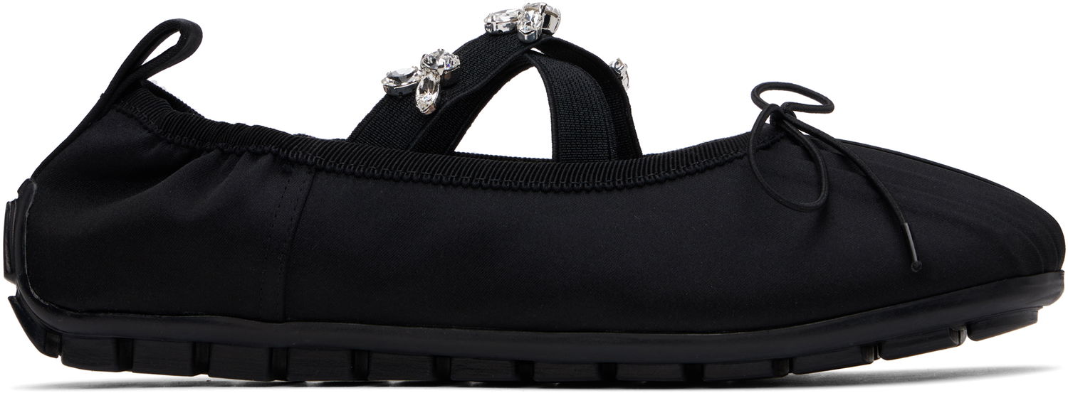 Pокля Simone Rocha Simone Rocha Embellished Grip Ballerina Flats Черно | BPT1B 0755, 0