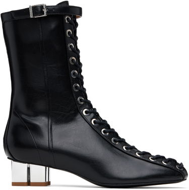 Кецове и обувки GANNI GANNI Oleatex Eyelets Lace-Up Boots Черно | S2967, 0