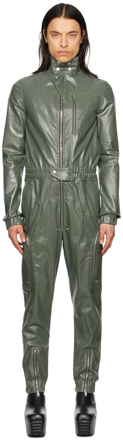 Комбинезон Rick Owens Rick Owens Bauhaus Denim Flightsuit Зелено | RU01C4554 SLQ, 0