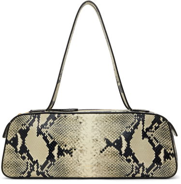 Дамска чанта Khaite KHAITE Simona Snakeskin Shoulder Bag Бежово | H2040-803, 0