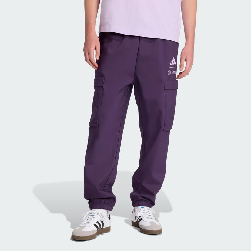 Карго панталони adidas Performance MERCEDES - AMG PETRONAS FORMULA ONE TEAM Premium Woven Pants Лилаво | JX8813