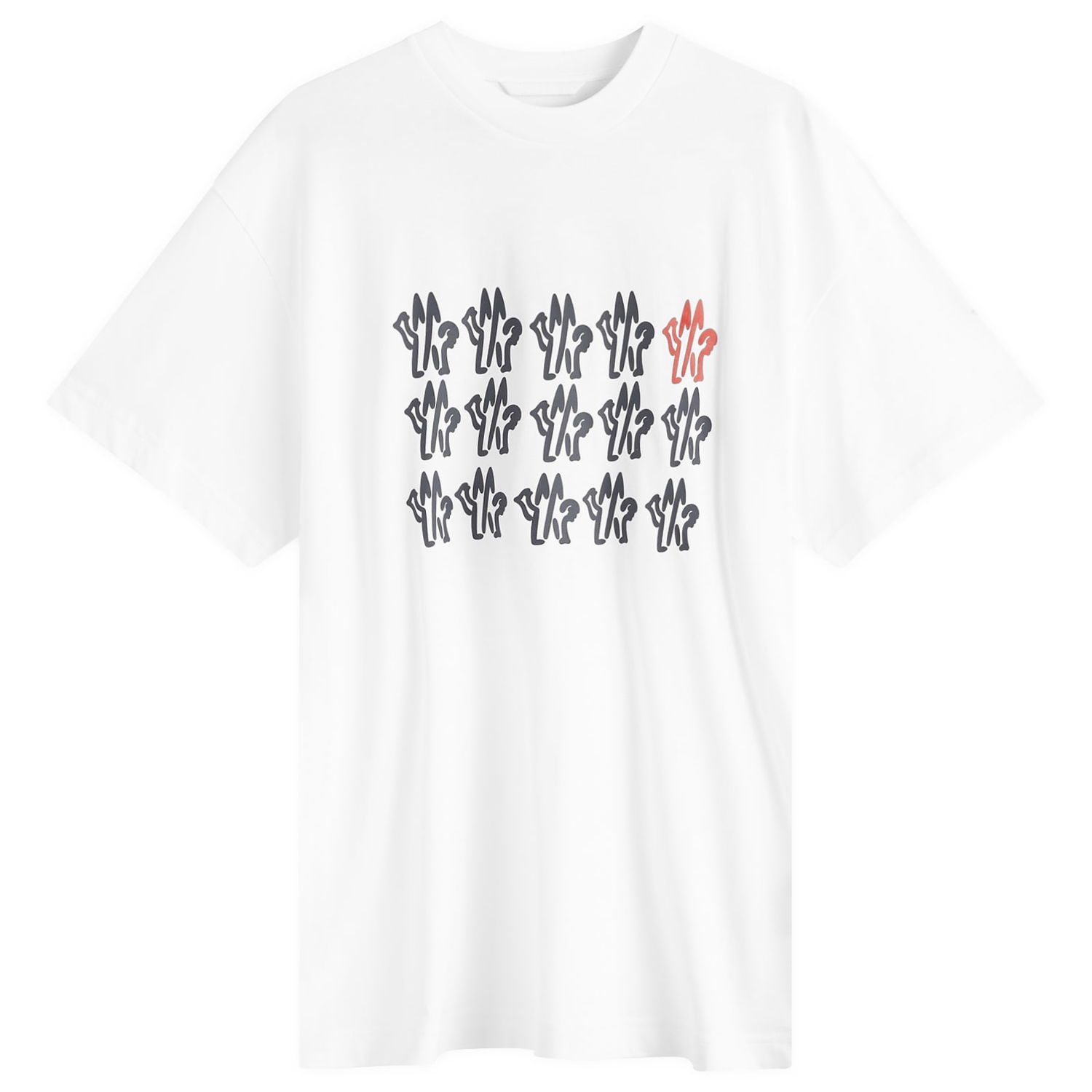 Тениска Moncler Text Logo T-Shirt Бяло | 8C000-51-89AJS-00A, 0