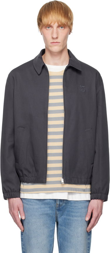 Яке бомбър MAISON KITSUNÉ Maison Kitsuné Elasticated Zipped Jacket Сиво | OM02122WW9028, 0