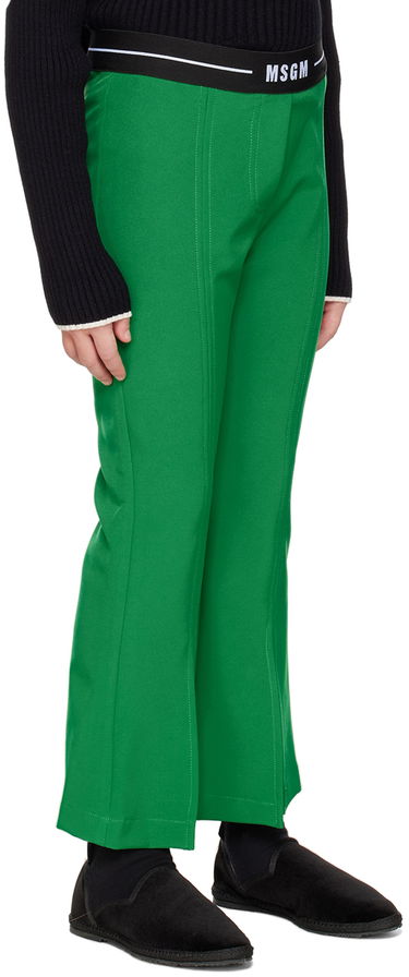 Панталони MSGM MSGM Kids Flared Trousers Зелено | MS029176, 1