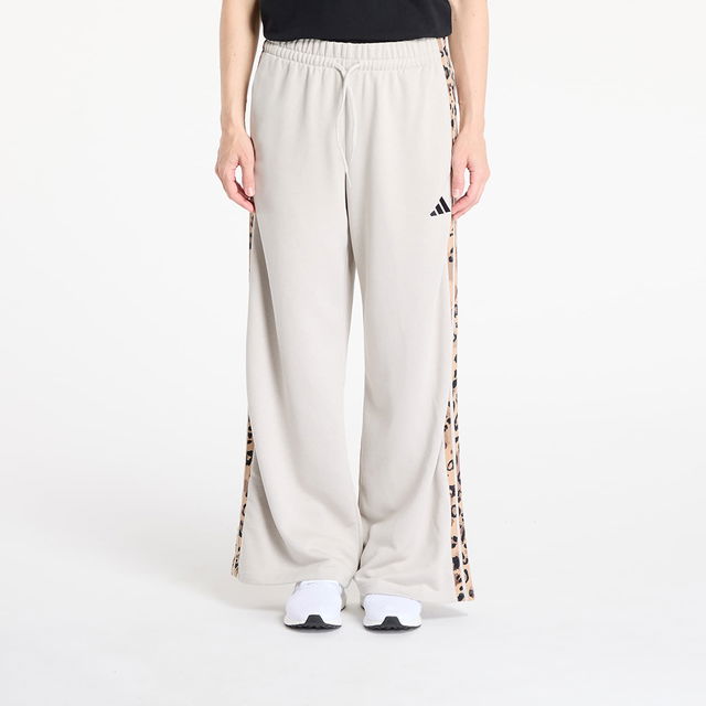 Animal Print 3-Stripes Open Hem Pants