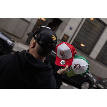 Шапка с козирка New Era 9FORTY A-Frame Trucker Character Looney Tunes Daffy Duck Scarlet One Size Бяло | 60435086, 6