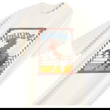 Тениска Rhude Rhude Cadre Horse Graphic Tee Бяло | RHSS25TT05012-0241, 0