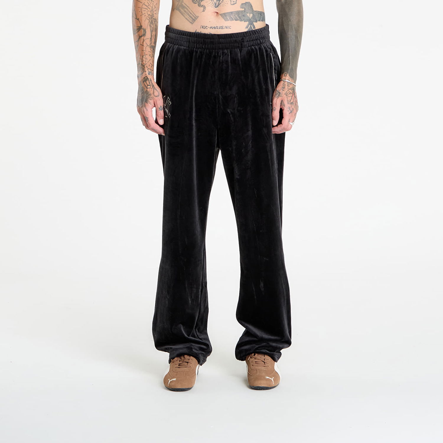 Спортни панталони New Era New Era MLB Velour Track Pants New York Yankees Черно | 60684338, 0