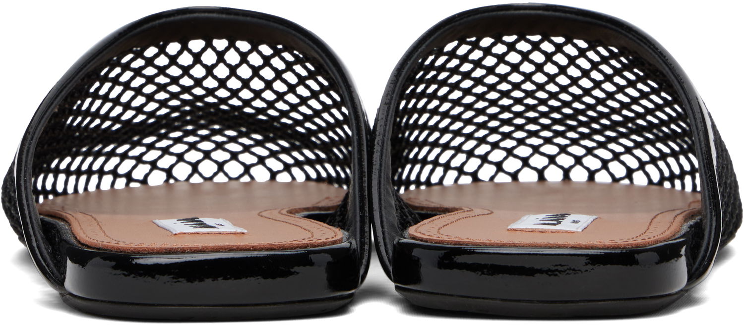 Облекло Alaïa ALAÏA Fishnet Flat Mules Черно | AA3M081TK007, 1