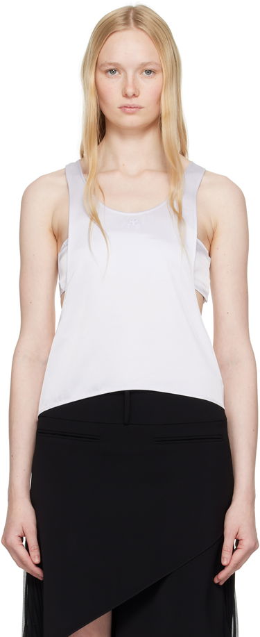 Потник Courrèges Courrèges Infinity Satin Tank Top Бяло | 225CDE131PL0160, 0