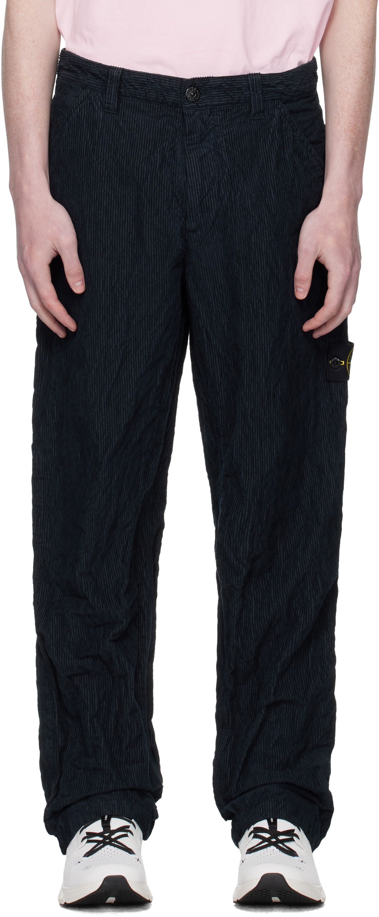 Панталони Stone Island Wrinkled Corduroy Trousers Тъмно синьо | K2S15 3100026 S0229, 0