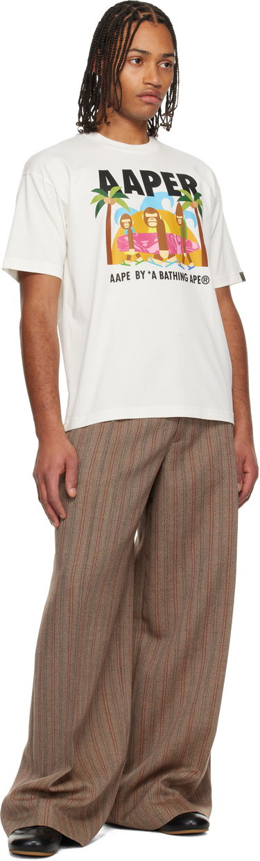 Тениска AAPE by A Bathing Ape AAPER Graphic T-shirt Бяло | AAPTEM1615XXNIVX, 3