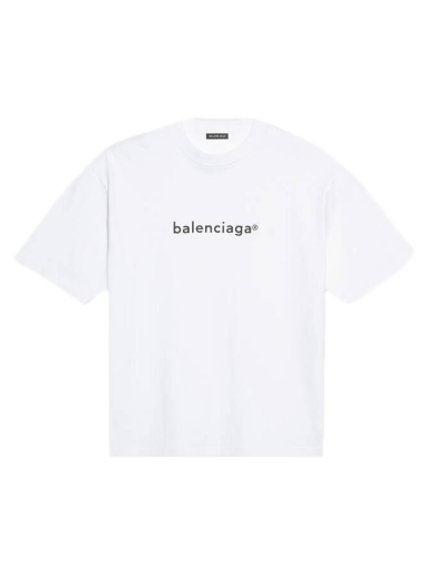 Тениска Balenciaga New Copyright Medium Fit T-shirt Бяло | 612966TIV549040