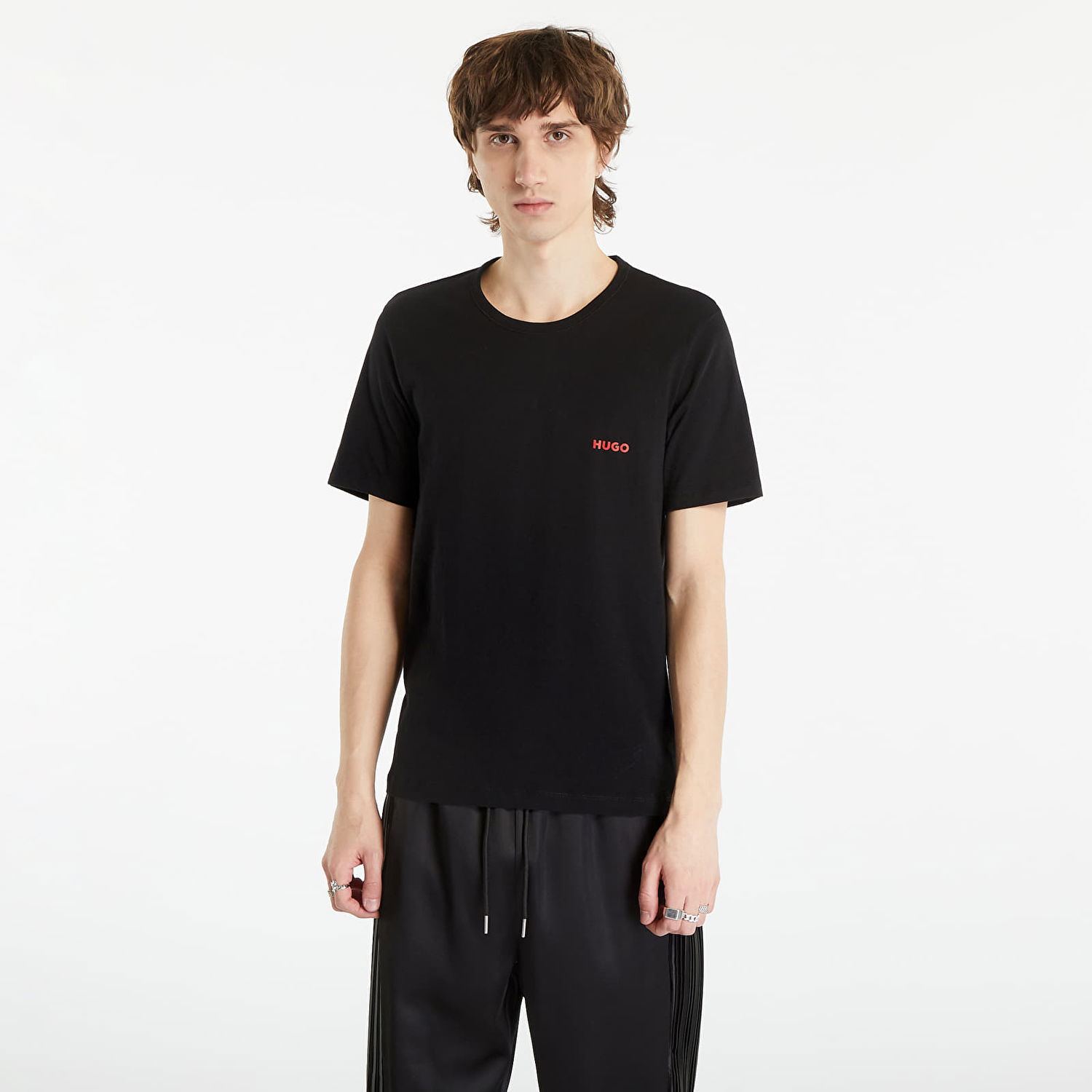 Тениска BOSS 3-Pack Crew Neck Cotton T-Shirts Черно | 50493972-001, 1