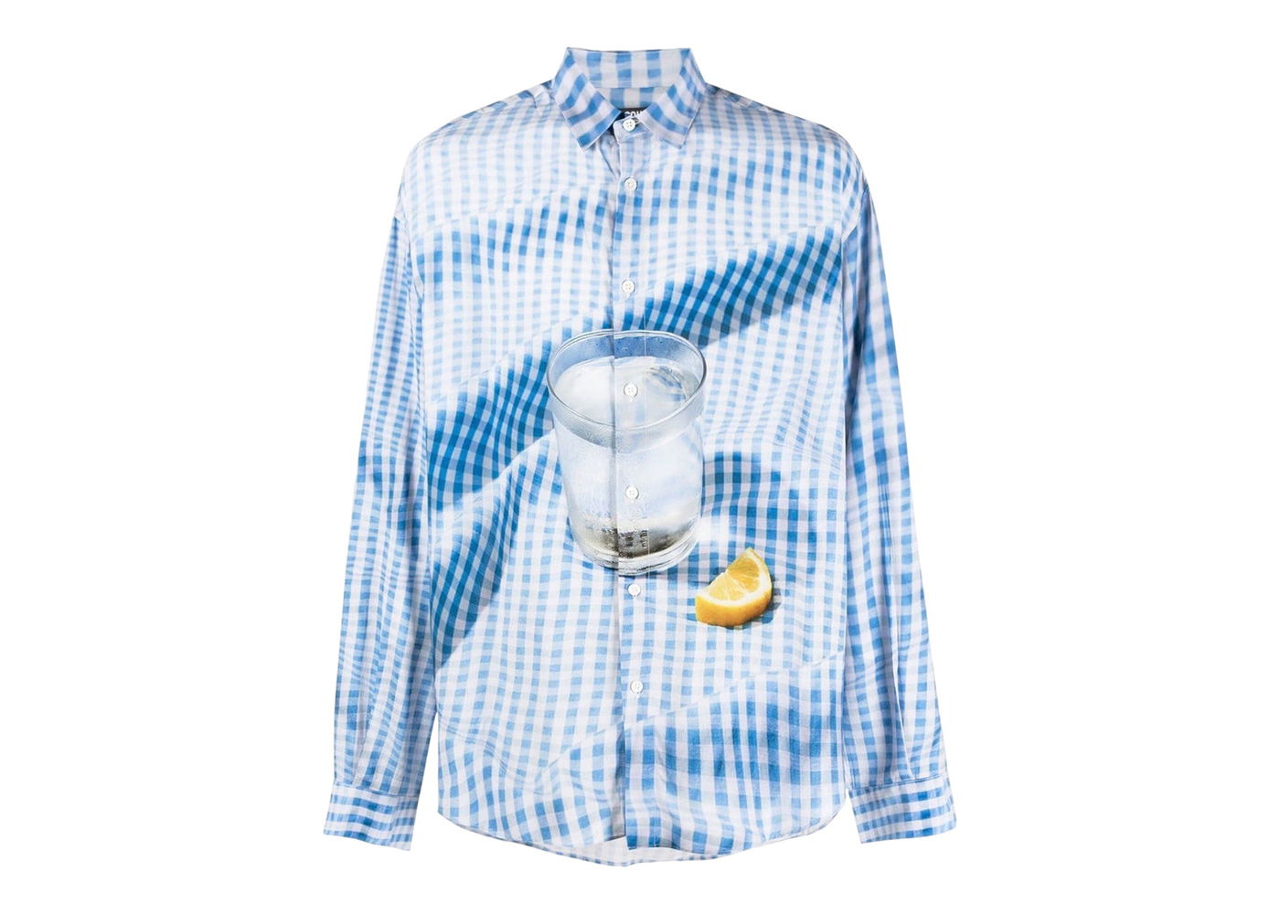 Риза Jacquemus La Chemise Simon Tablecloth Тюркоазено | 216SH001-1002-3AK, 0