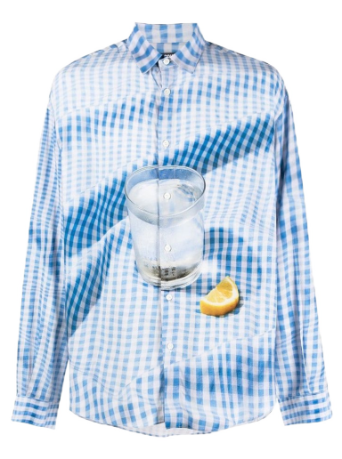 Риза Jacquemus La Chemise Simon Tablecloth Тюркоазено | 216SH001-1002-3AK