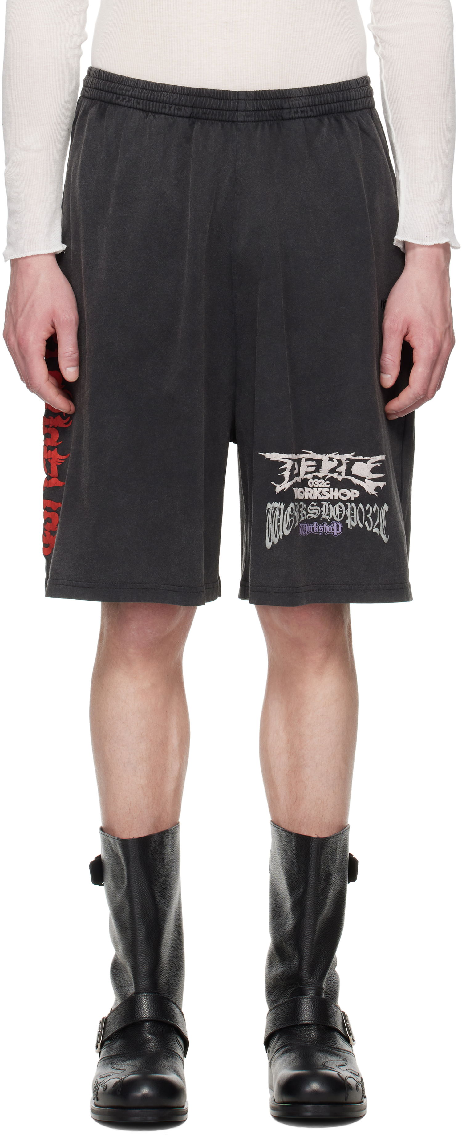 Къси панталони 032C 032c Telepresence Comfort Shorts Черно | S25-MRC-1141-050, 0