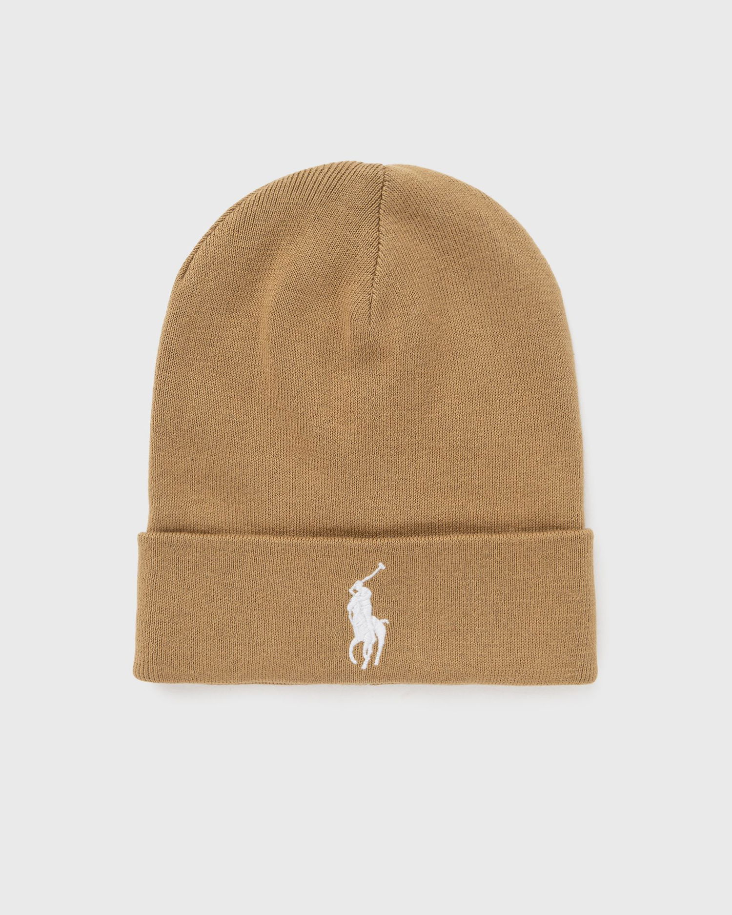 Шапка Polo by Ralph Lauren Embroidered-Logo Knit Beanie Бежово | 710886138015, 0