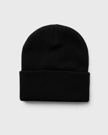Шапка Carhartt WIP Black Logo-Patch Ribbed Beanie Черно | I034369_2, 2
