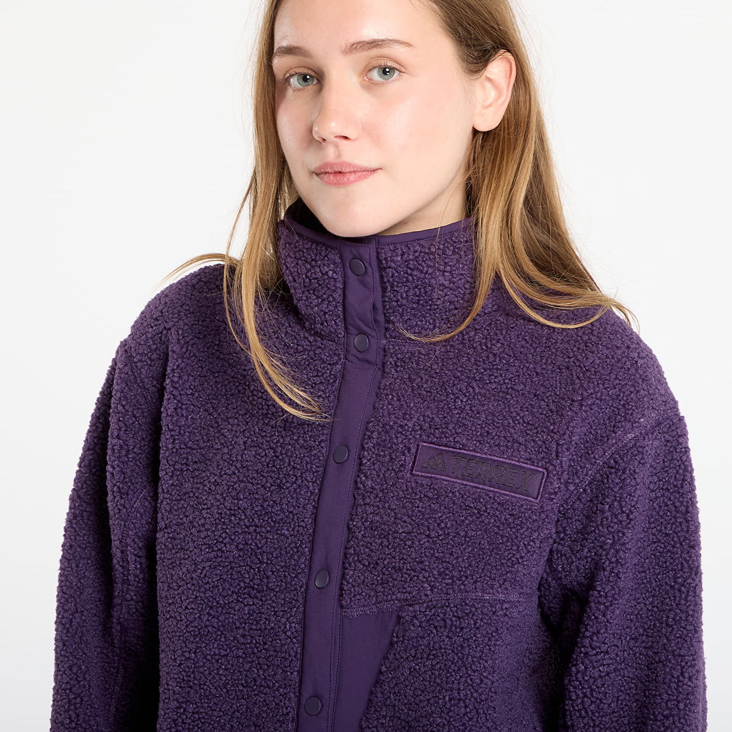 Суитчър adidas Performance Terrex Xploric High Pile Fleece Pullover Лилаво | JN0930, 1