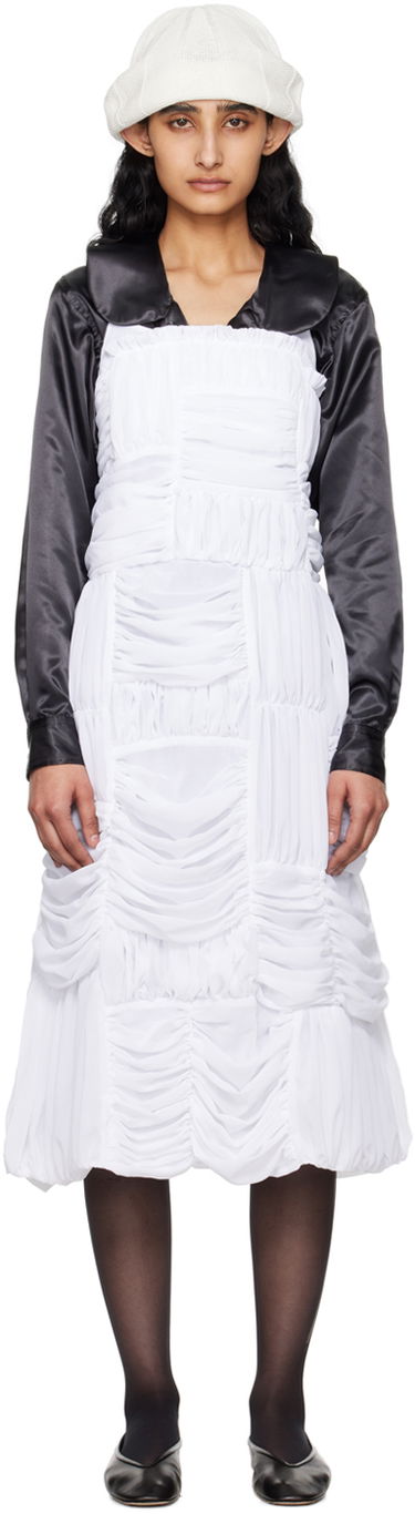 Pокля Comme des Garçons Comme des Garçons Gathered Midi Dress Бяло | RM-A007-051, 0